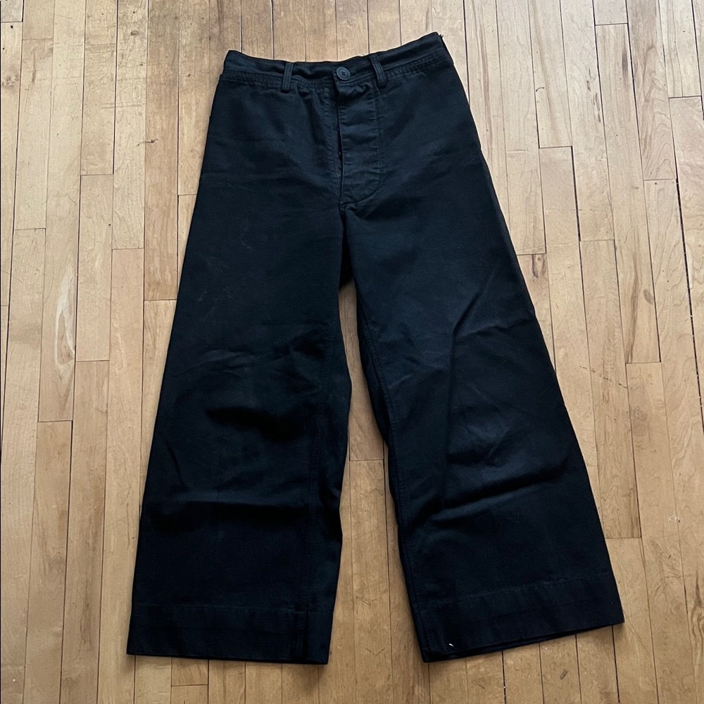 Jesse Kamm Black Wide-Leg Trousers